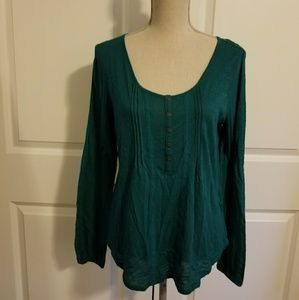 NWT Lucky Brand Knit Pleated Top